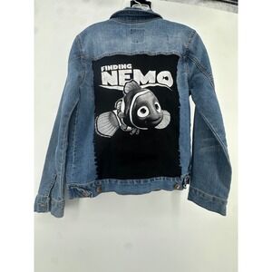 Cavalini Finding Nemo Disney Denim Jacket Blue Medium‎ Wash Womens Size Medium